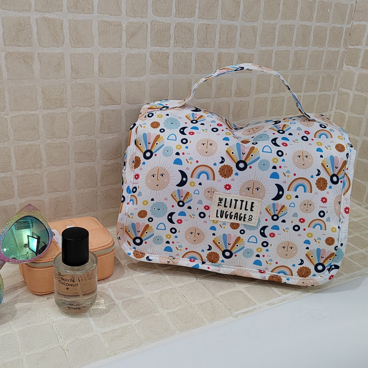 Colorful patterned washbag for kids toiletries