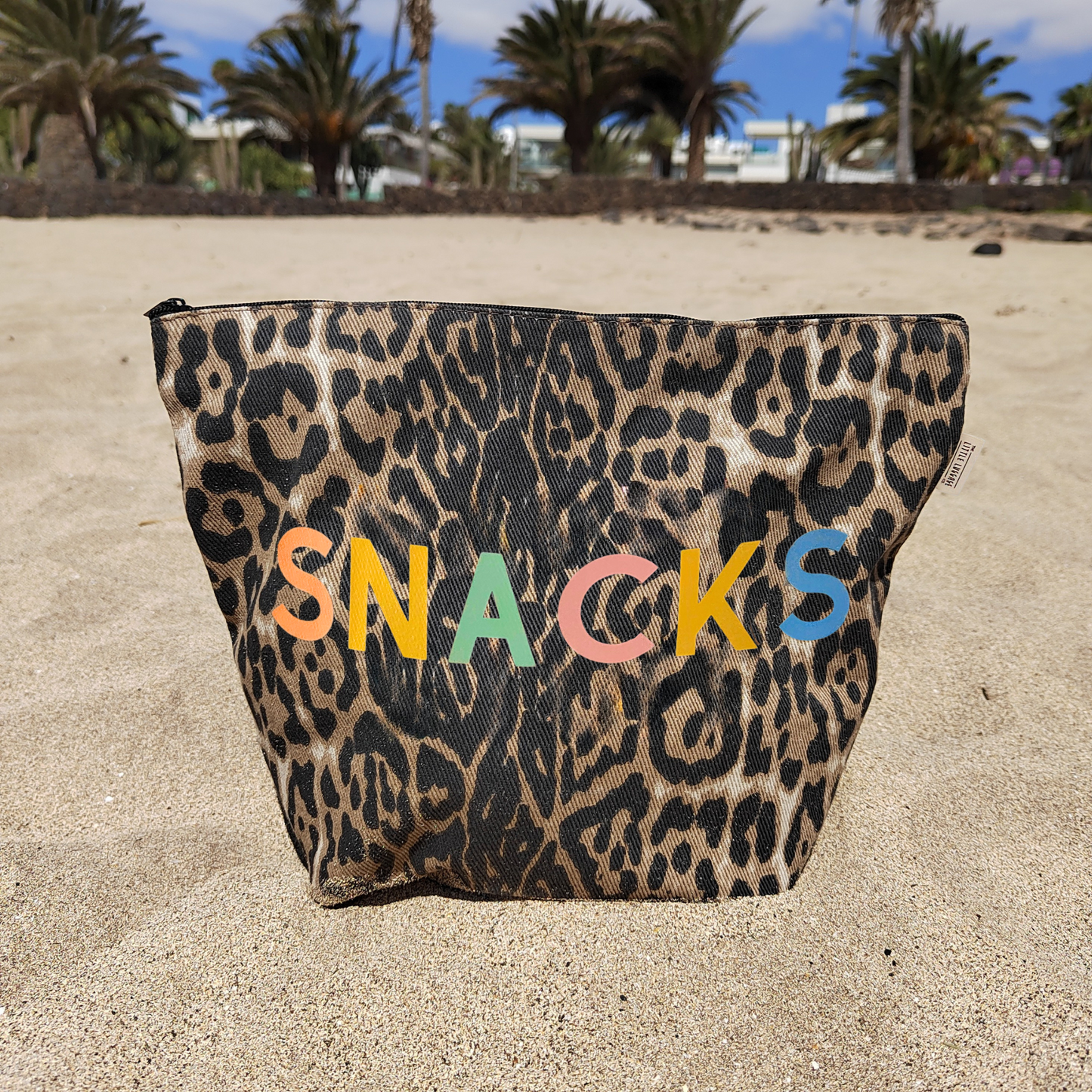 XL Leopard Print Snacks Pouch