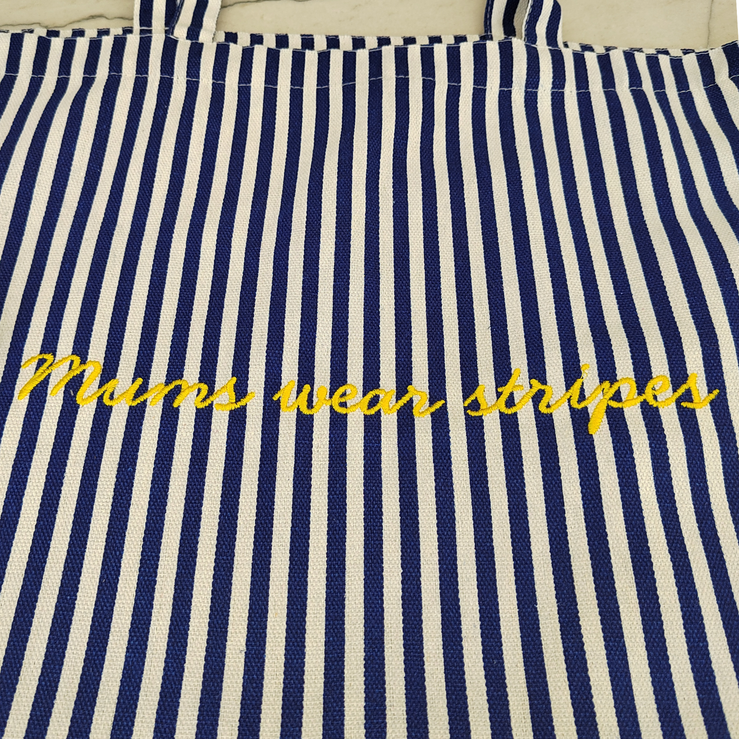 Mums Wear Stripes Tote Bag & Pouch Set