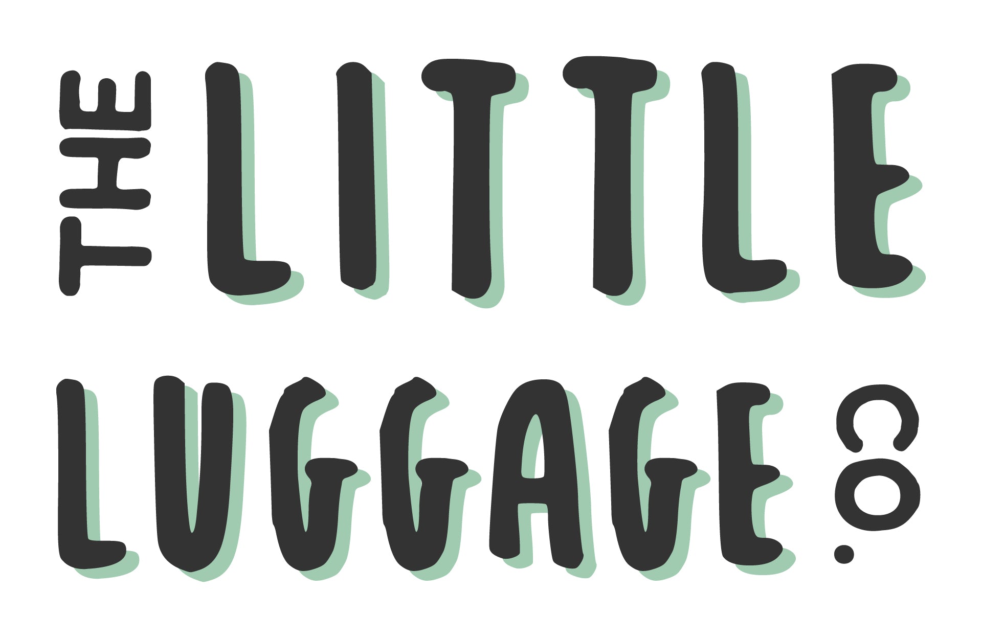 main logo in charcoal and mint for The Little Luggage Co baby travel