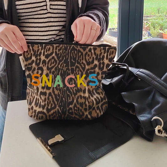 XL Leopard Print Snacks Pouch