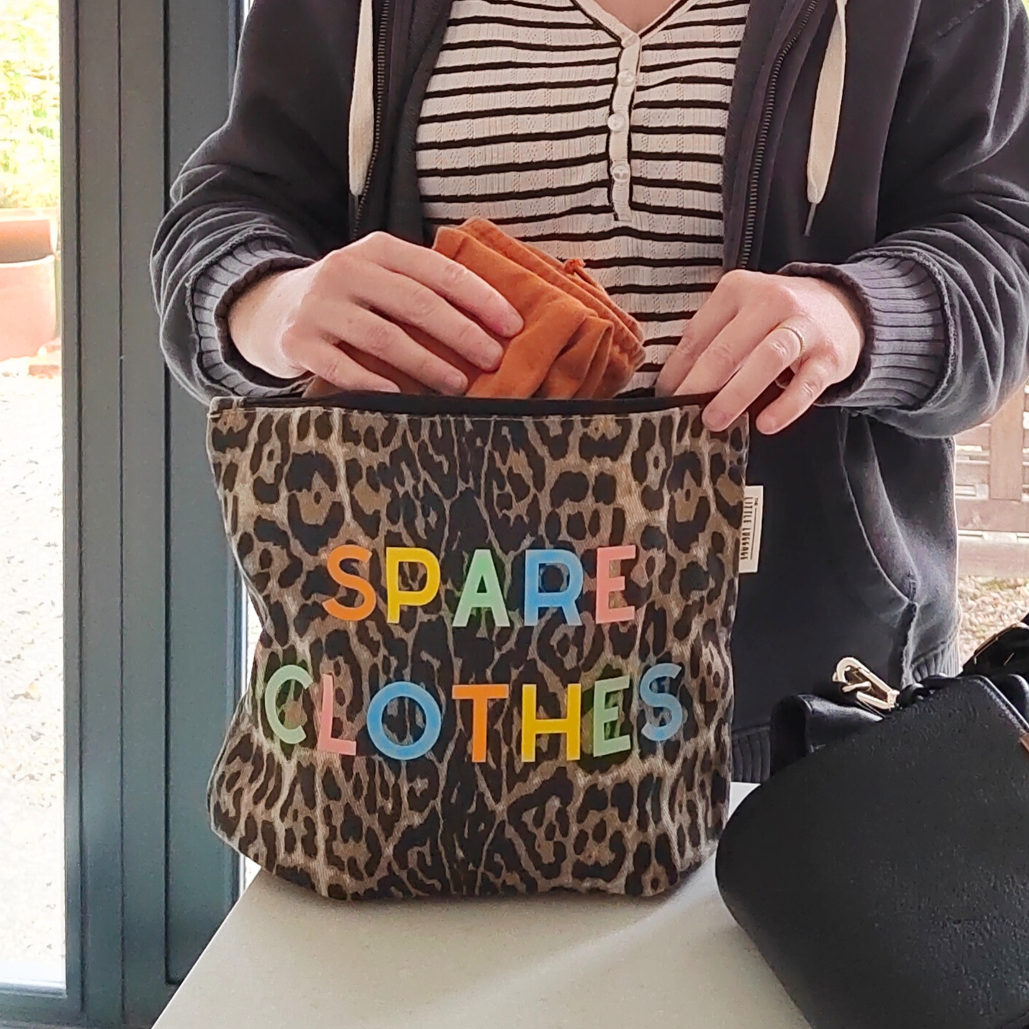 XL Leopard Print Spare Clothes Pouch