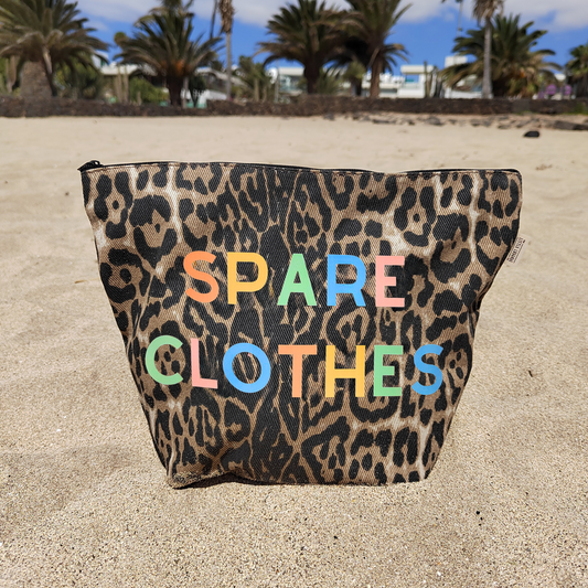 XL Leopard Print Spare Clothes Pouch