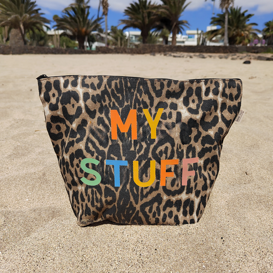 XL Leopard Print My Stuff Pouch