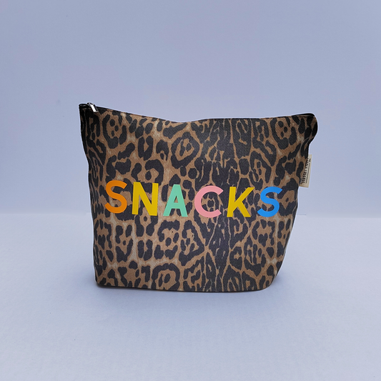 XL Leopard Print Snacks Pouch