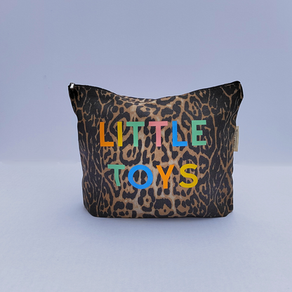 XL Leopard Print Little Toys Pouch