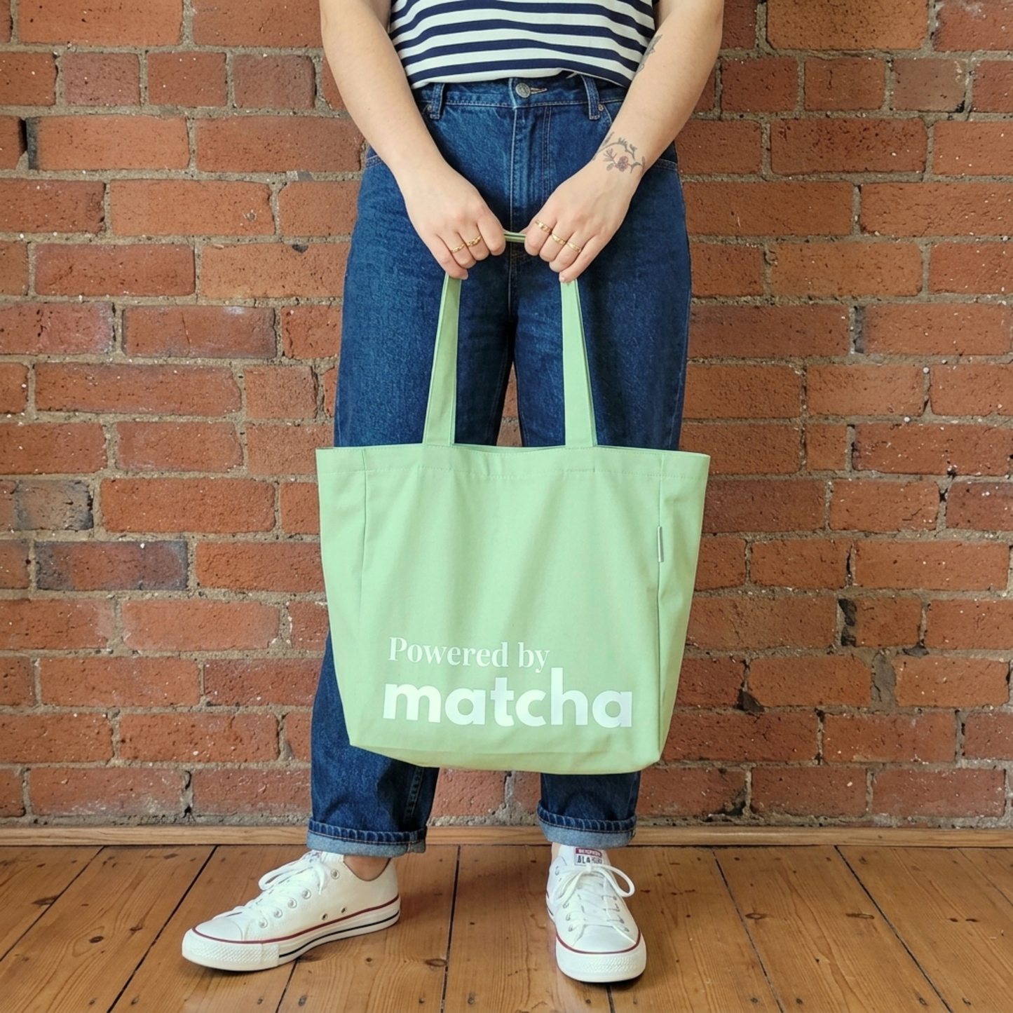 Powered By Matcha Tote Bag