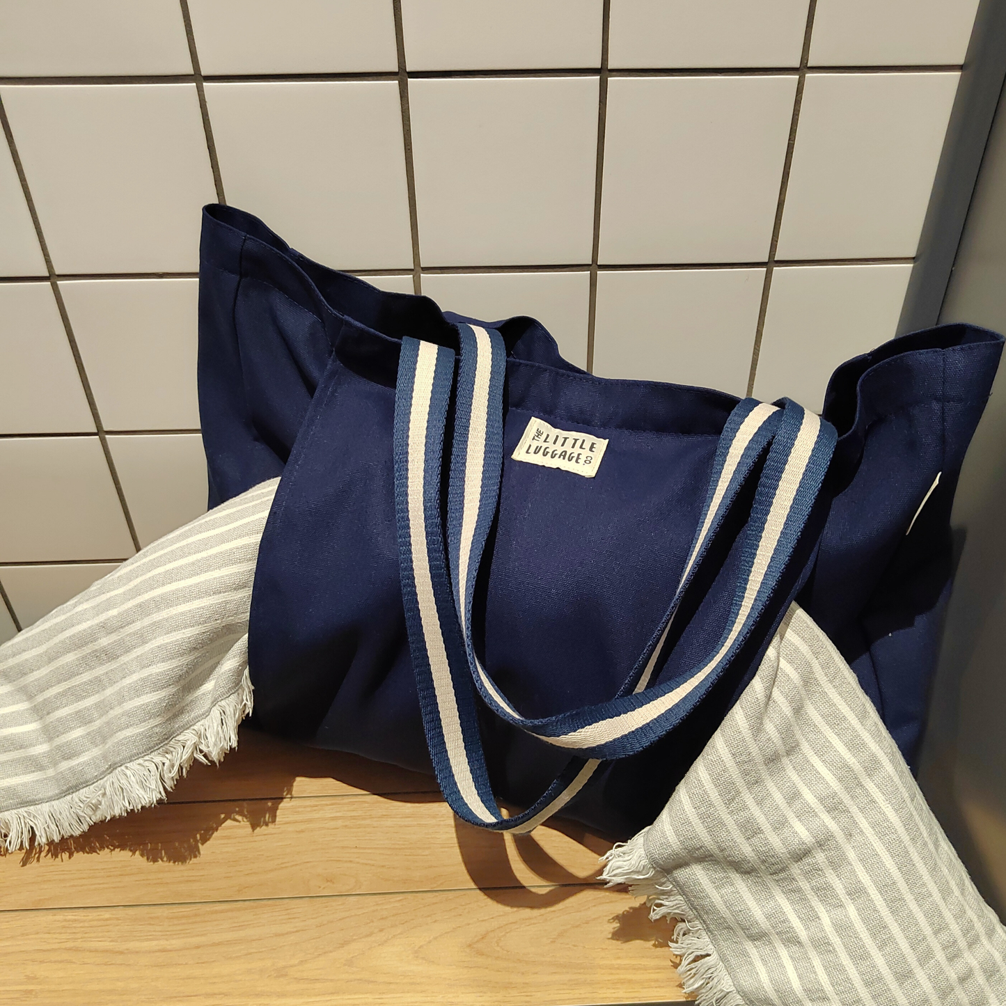 Navy Swim Tote Bag
