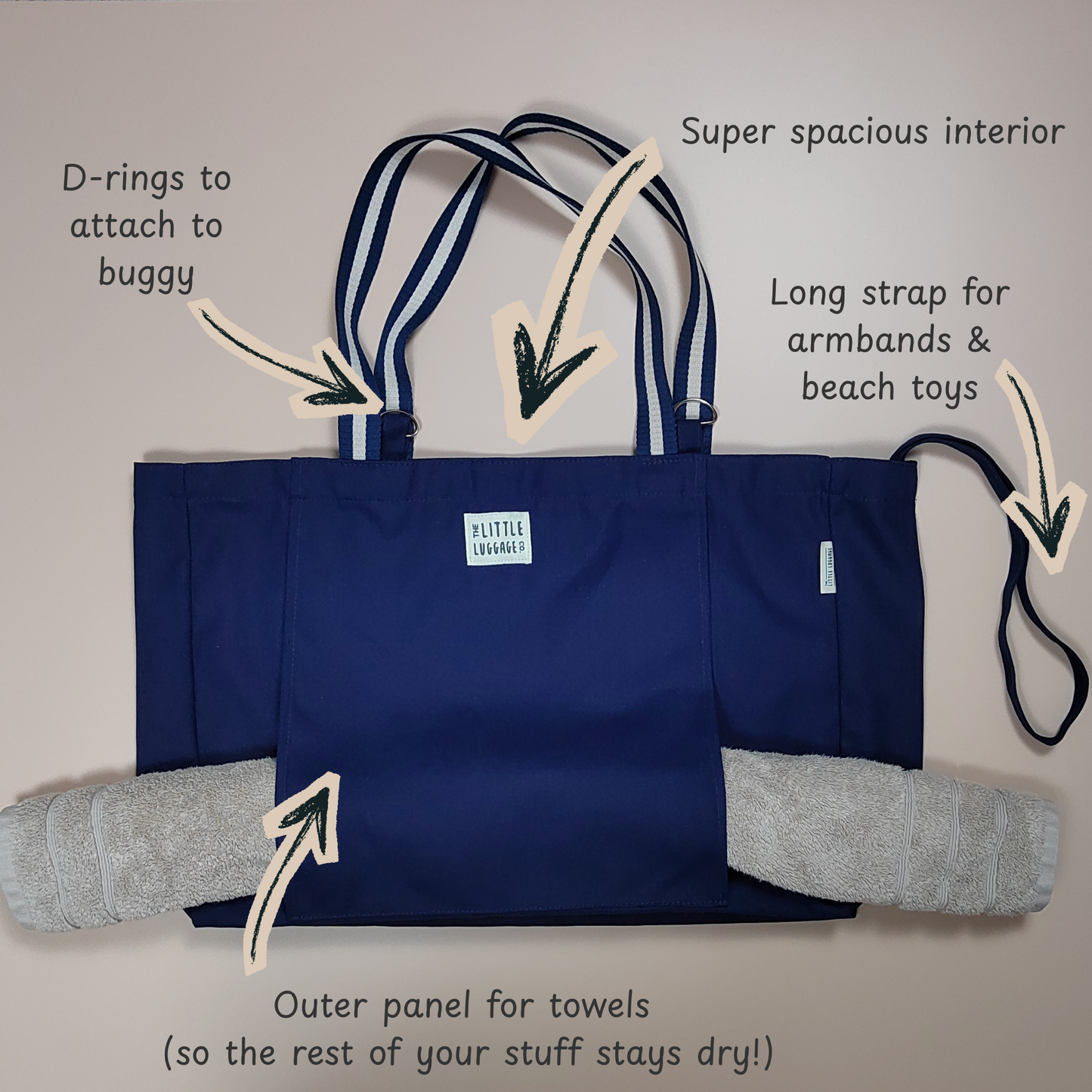 Navy Swim Tote Bag