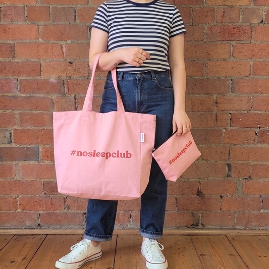 No Sleep Club Tote Bag & Pouch Set