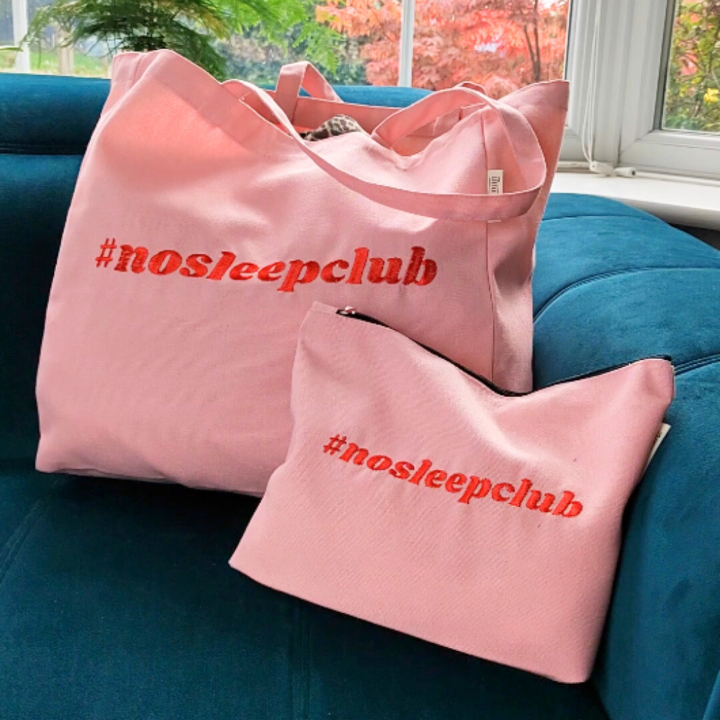No Sleep Club Tote Bag & Pouch Set