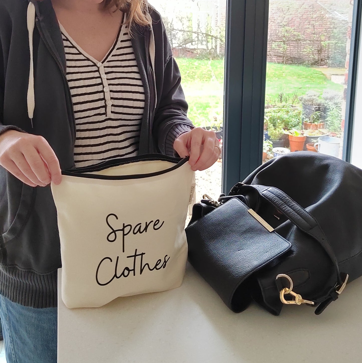 XL Monochrome Spare Clothes Pouch