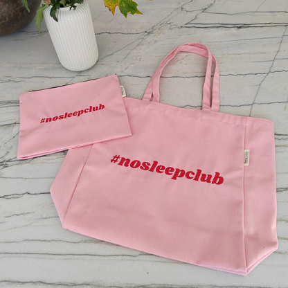 No Sleep Club Tote Bag & Pouch Set