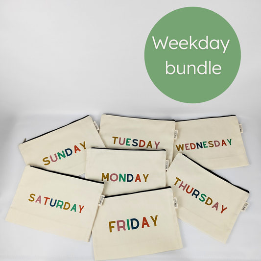 Weekday Packing Pouch Bundle